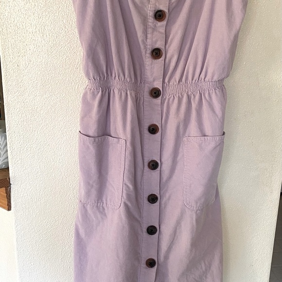 Urban Outfitters Button Down Corduroy Midi Dress Lilac S - Picture 2 of 4